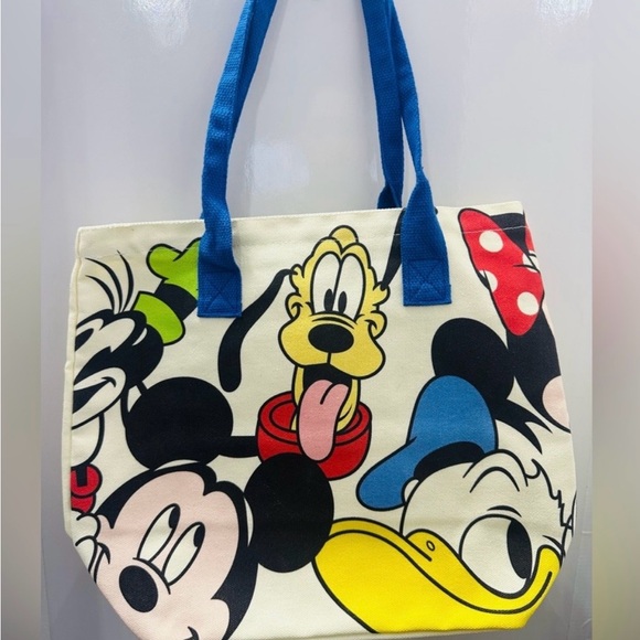 Disney Handbags - Mickey Mouse Cartoon Character Canvas Tote Bag